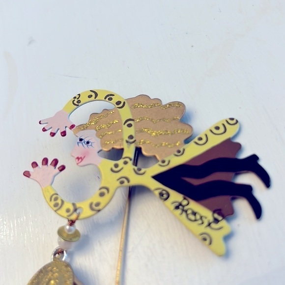 Fanciful Flights Lapel Hat Stick Pin by Karen Rossi Shopper Hanger Coin - Picture 2 of 5